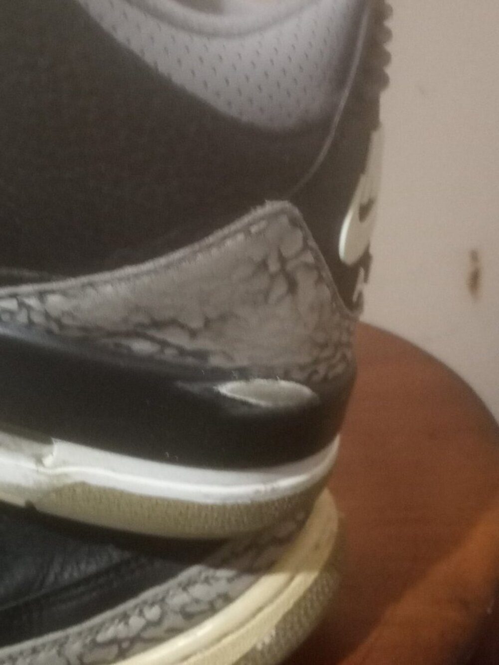 Nike Air Jordan 3 Retro OG Black Cement (854262-001) - Men's US Size 8.5 - Picture 3 of 14